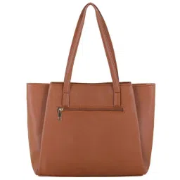 Toteteca Tan Solid Medium Shoulder Handbag image 3