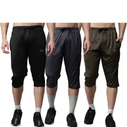 Vimal Jonney Multicolor Slim Fit Capris  - Pack of 3-image-13