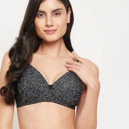 Clovia Black Non-Wired Padded T-Shirt Bra-image-85