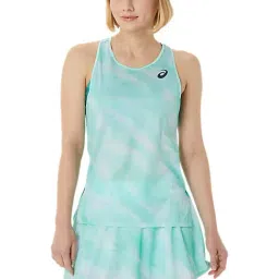 Asics Aqua Green Printed Tank Top-picture-30