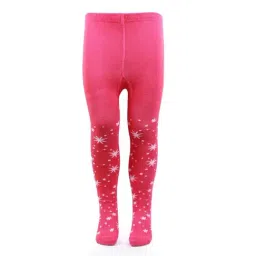 Bonjour Kids Pink Printed Tights-image-75