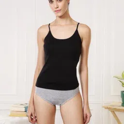 Van Heusen Black Cotton Plain Camisole-picture-27