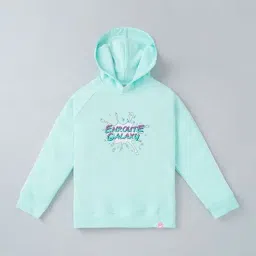Ed-a-Mamma Kids Blue Cotton Printed Full Sleeves Hoodie-image-72