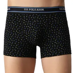 U.S. Polo Assn. Black Cotton Regular fit Printed Trunks-picture-49
