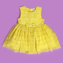 MINIKLUB Kids Mustard Embroidered Dress-image-53