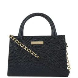 Spice Art Black Textured Small Handbag-37