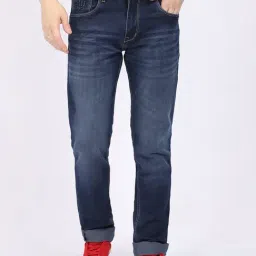 Cantabil Blue Cotton Regular Fit Jeans-picture-43