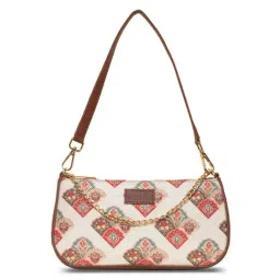 ZOUK White Printed Shoulder Bag-14