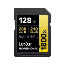Lexar Professional SDXC Memory Card 128 GB UHS-II Upto 280 Mbps Read & 210 Mbps Write Speed, 1800x-17
