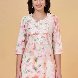 Rangmanch by Pantaloons White Floral Print Straight Kurti-picture-22