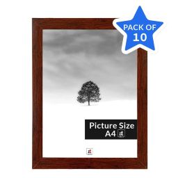 Art Street Brown Engineered Wood A4 Size Certificate & Document Photo Frames - Set of 10 image 2