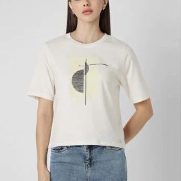 Van Heusen White Cotton Printed T-Shirt-image-38