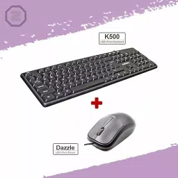 Zebion Keyboard Mouse Combo Black Color with USB2.0 Interface and Wired Connectivity, ITD111 image 3