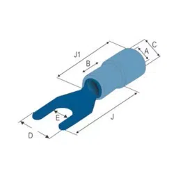 Braco Ring Tongue Fork Terminal Insulated 1.5-3.1 mm² Copper Assorted, RFI-875 image 3
