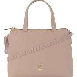 Baggit Beige Textured Large Satchel Handbag-image-44