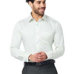 Raymond Blue Cotton Classic Fit Printed Shirts-image-20