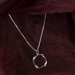 Clara 925 Sterling Silver Platinum Plated Aya Pendant Chain for Women-image-77