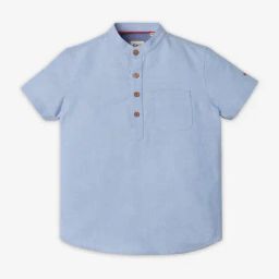 Ed-a-Mamma Kids Light Blue Textured Shirt-image-55