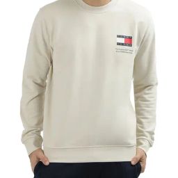 Tommy Hilfiger Beige Logo Regular Fit Sweatshirt-48