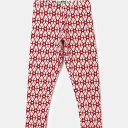 United Colors of Benetton Kids Pink Printed Full Sleeves Leggings-image-44