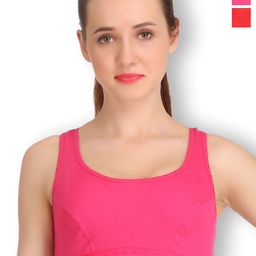 SELFCARE Pack Of 2 Full Coverage Non Padded Activewear Workout Bra - All Day Comfort-picture-11