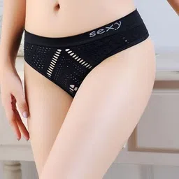 LULU & SKY Women Low Rise Hollow-out Bikini BriefsKS-1128-BLACK-image-31