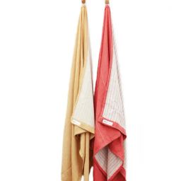 Doctor Towels Red Aloe Vera Viscose  Towel Set -Pack of 2-1