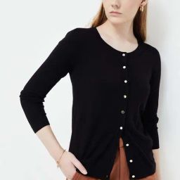Code by Lifestyle Black Plain Cardigan-picture-35