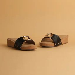 Eridani Women's Bianca Black Wedges-picture-17