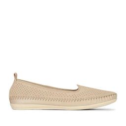 Bata Women's Beige Flat Ballets-image-61