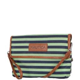 Nautica Green Striped Medium Sling Handbag-10