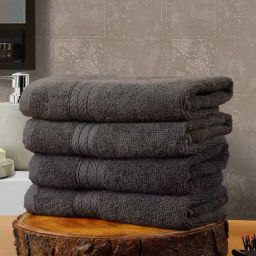 Creeva Classic Hand Towel Grey Cotton Solid Hand Towel-image-60