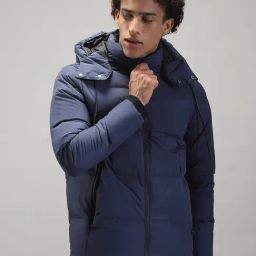 Monte Carlo Blue Regular Fit Quilted Hooded Jacket-picture-37