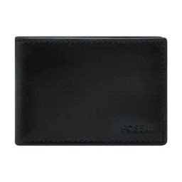 Fossil Derrick Black Small Leather Bi-Fold Wallet-1