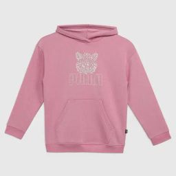 Puma Kids Pink Cotton Printed Full Sleeves Hoodie-image-102