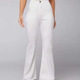 Dolce Crudo White Flared Fit Jeans-picture-40