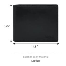 Fossil Derrick Black Small Leather Bi-Fold Wallet image 4