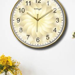 Random Cream & Black Printed Round Wall Clock-picture-24
