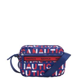 Nautica Navy Blue & Red Printed Medium Sling Handbag-13