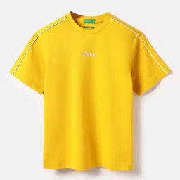 United Colors Of Benetton Boys Yellow Cotton Regular Fit Printed T-Shirt-picture-29