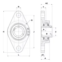 KOYO Bore Dia- 50 mm Flanged Housing Unit UCSP210JH1S6-picture-40