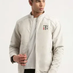 Showoff Cream Slim Fit Jacket-image-57