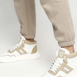 Yoho Men's White & Beige Ankle High Sneakers-87
