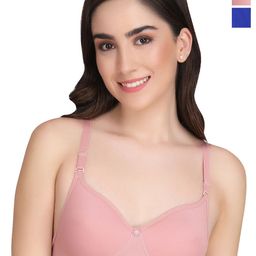 Liigne Pack Of 2 Full Coverage Non Padded Everyday Bra With All Day Comfort-10