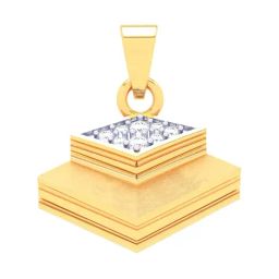 P.C Chandra Jewellers 18k Yellow Gold In The Shape Of Two Books Diamond Pendant without Chain-31