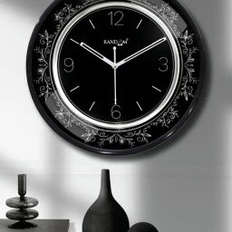 Random Black & White Printed Round Wall Clock-picture-48