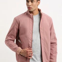 Showoff Peach Slim Fit Jacket-image-90