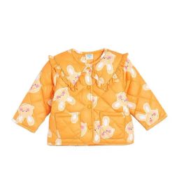 MINIKLUB Girls Orange Printed Full Sleeves Jacket-image-76