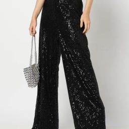 GAP Black Polyester Embellished Pants-image-55