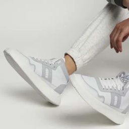 Yoho Men's White & Grey Ankle High Sneakers-85